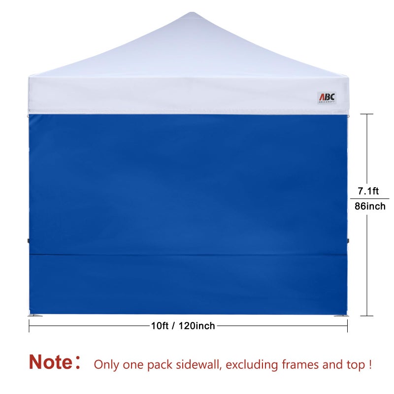 ABCCANOPY Instant Canopy SunWall 10x10 FT, 1 Pack Sidewall Only, No Frame or Top, Blue - Image 2